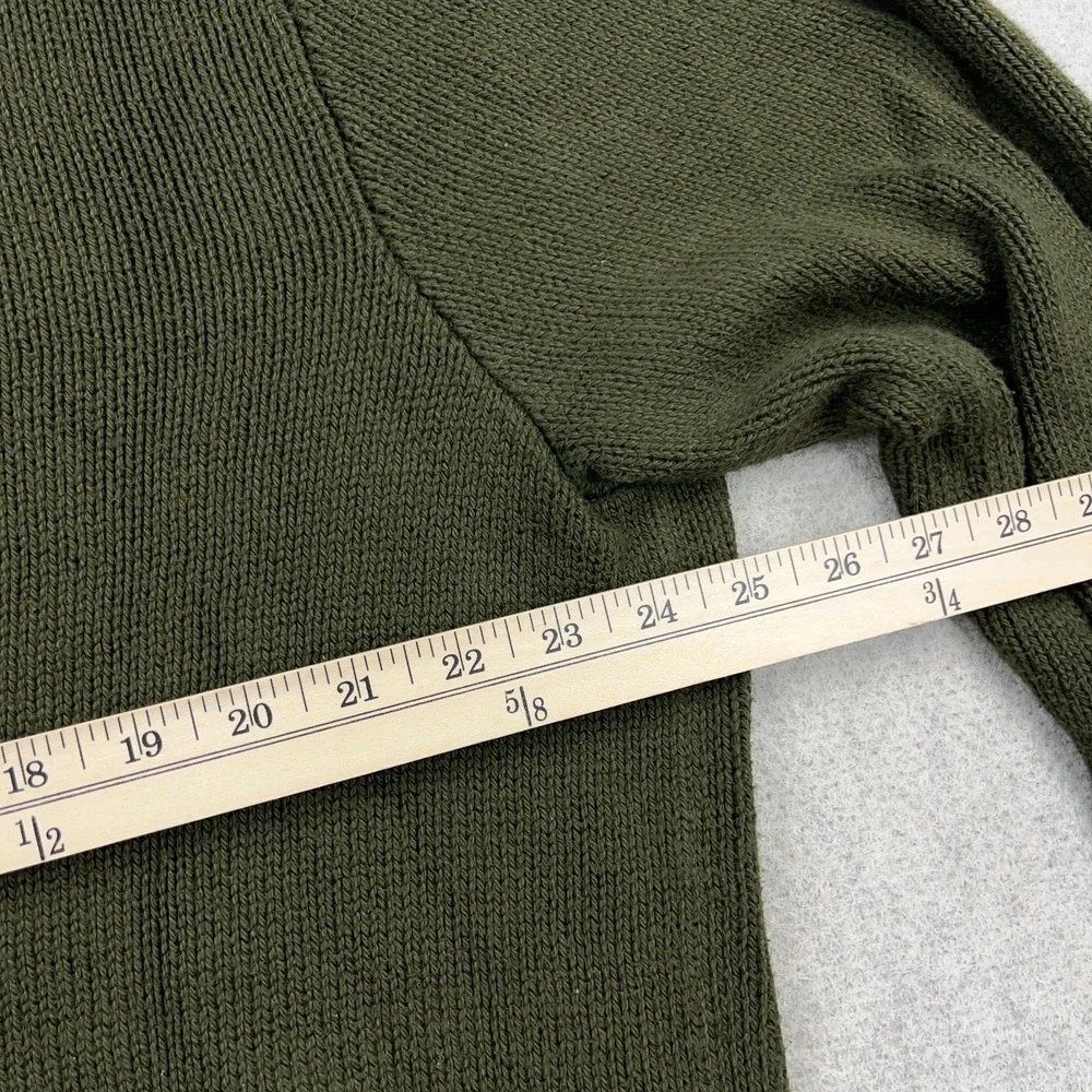 Polo Ralph Lauren Sweater Men XL Olive Green Heavy Knit CrewNeck Rib VTG Y2K *